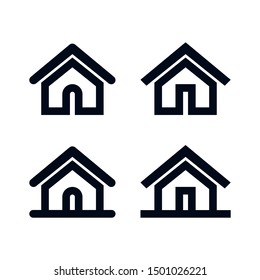 Home Button. Home page. Collection of Home Icons. vector illustration