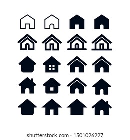 Home Button. Home page. Collection of Home Icons. vector illustration