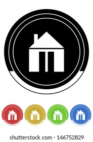 Home button retro colors