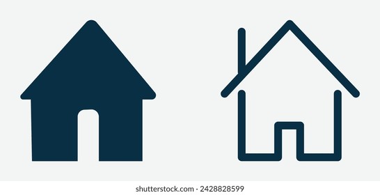 Home button set. Home button. House Icons Set. Vector illustration. Eps file 464.
