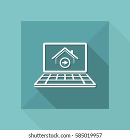 Home button web - Vector flat icon