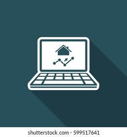 Home button web - Vector flat icon