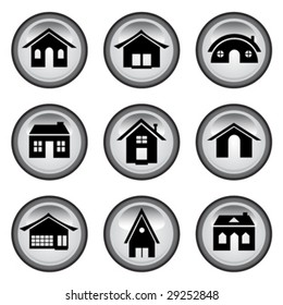 home buttons set vector