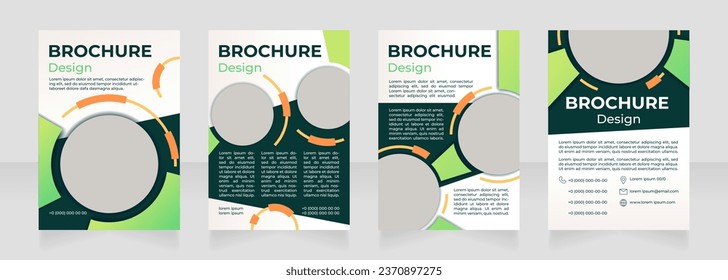 Diseño de folleto en blanco del programa de compra de viviendas. Conjunto de plantillas con espacio de copia para texto. Recopilación de informes corporativos prefabricados. Editable 4 páginas de papel. Montserrat Fuentes negrita, mediana y regular utilizadas