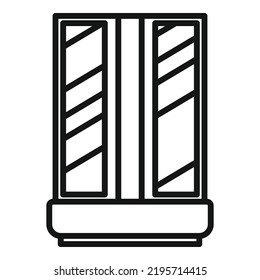 Home Cabin Icon Outline Vector. Room Bath. Interior Furniture