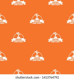 Home cactus pattern vector orange for any web design best