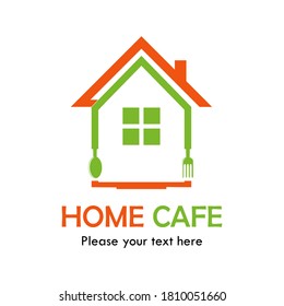 Home cafe logo template illustration