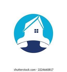 Home call vector logo design template. Real estate business logo concept.	