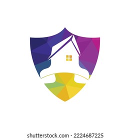 Plantilla de diseño de logotipo vectorial de llamada doméstica. Concepto de logotipo de negocios inmobiliarios.	