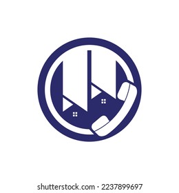Home call vector logo design template. Real estate business logo concept.	