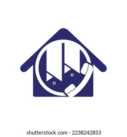 Home call vector logo design template. Real estate business logo concept.	