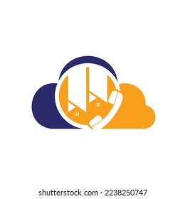 Home call vector logo design template. Real estate business logo concept.	