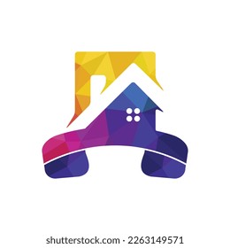 Home call vector logo design template. Real estate business logo concept.	