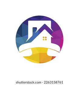 Home call vector logo design template. Real estate business logo concept.	