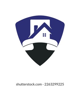 Home call vector logo design template. Real estate business logo concept.	