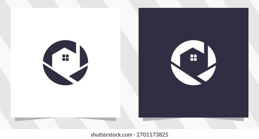 Startseite Kamera Logo Design Vektor