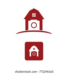home camera silhouette vector