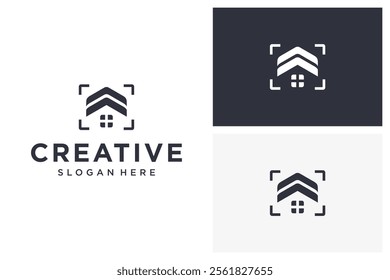 home camera vector modern logo