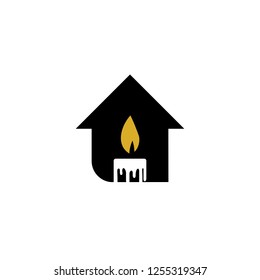 Home Candle Creative Abstract Business Logo Design