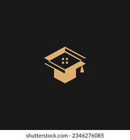 plantilla de diseño de iconos del vector del logotipo del hogar y con el logotipo del capuchón