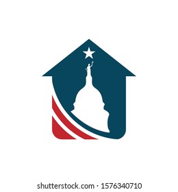 home capitol building logo element icon