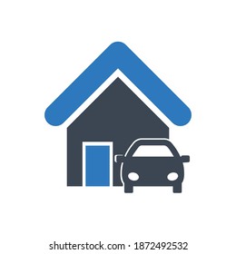 Home Car Parking Icon | Auto Mobile