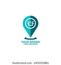 home care association location logo design vector