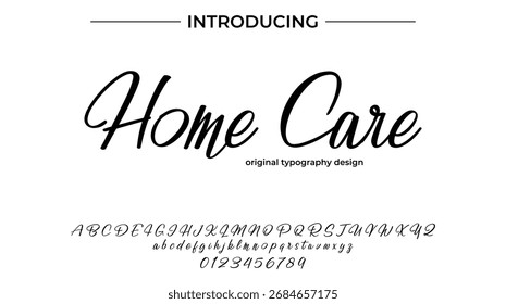 Home Care - Elegant Script Font for Smooth Handwritten Design and Creative Typography