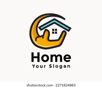 home care hand art solution logo symbol design template illustration inspiration