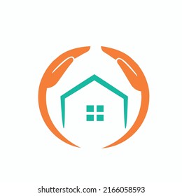 Home care icon in flat style.
