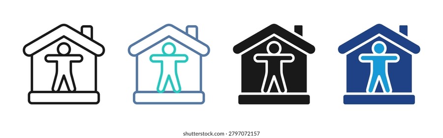 Home Care icon set multiple style collection