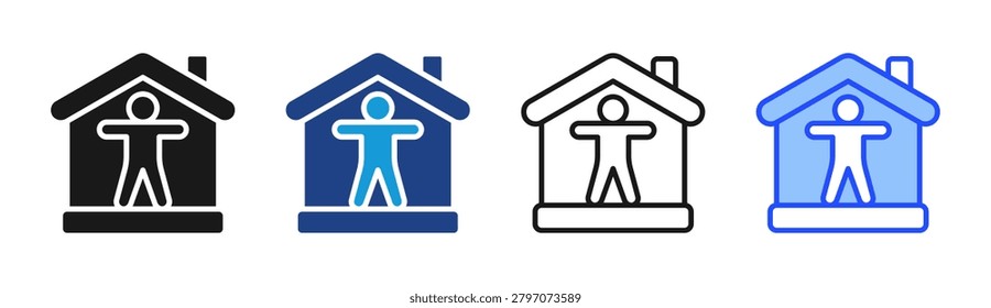 Home Care icon set multiple style collection