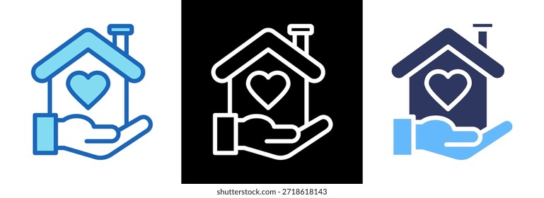 Home Care Icon triplestyle Vector Illustration