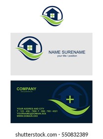 home care logo business card