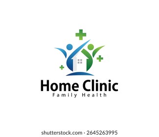 home care logo creative design concept medical clinic plus