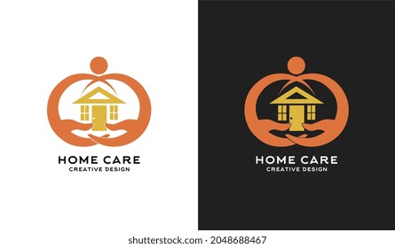 elementos de diseño del logotipo de atención domiciliaria