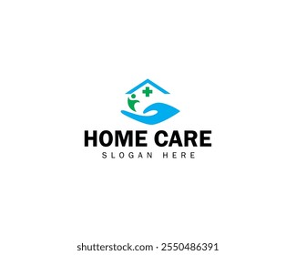 Home Care logo design, Health Care logo design, Hospital logo design template elements Emergency clinic medicine with help people symbols