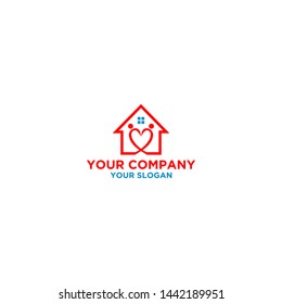 Home Care logo design template vector image