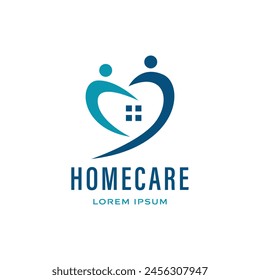 Home Care Logo Design Template Vector Illustration