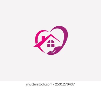 Home care logo design template vector icon.