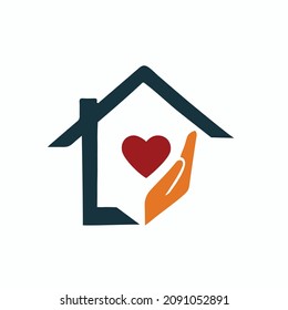 home care logo design vector icon symbol House Care logo Template, Medical House Logo