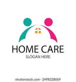 home care logo design vector