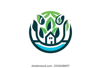 símbolo de logotipo de cuidados domiciliares design vetor logotipo símbolo