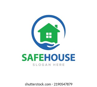 Home Care Logo. Safe House Logo Template
