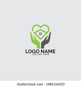 Home care logo symbol vector