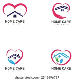 home care logo template design vector illustration icon