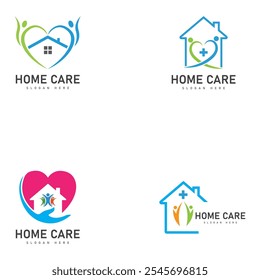 home care logo template design vector illustration icon