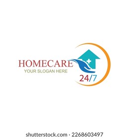 Home Care Logo Template, Medical Home Logo