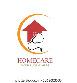 Home Care Logo Template, Medical Home Logo