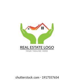 Vector de logotipo de cuidado del hogar, diseño de icono de propiedad